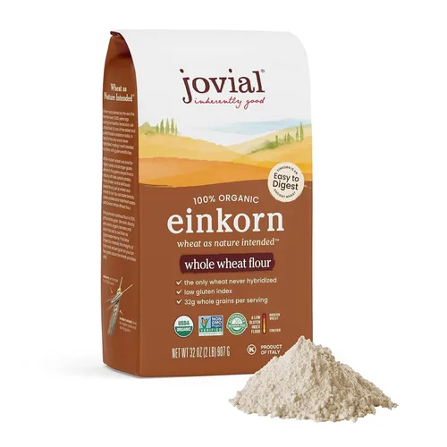 Vista 9 de Jovial Harina orgánica de trigo integral Einkorn – Harina de pan para hornear masa madre, alta proteína, sin OMG, para pizza y pasta orgánicas