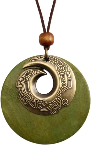 Vista 58 de Jeilwiy Collar de cuero para mujer, collar funky, gargantilla de cuerda con colgante, joyería de estilo bohemio