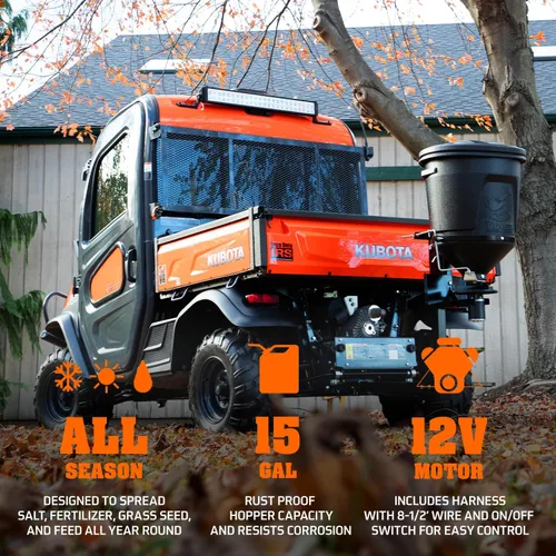 Vista 3 de Buyers Products UTVS16 esparcidor multipropósito con montaje, para UTV, Negro