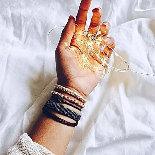 Vista 2 de Pura Vida - Pulsera sólida 100 % impermeable, hecha a mano con dije revestido y correa ajustable