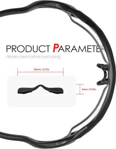 Vista 6 de Earsocks Nose Piece Replacement for Oakley Radar EV Path OO9208 Sunglass - Multiple Options Negro
