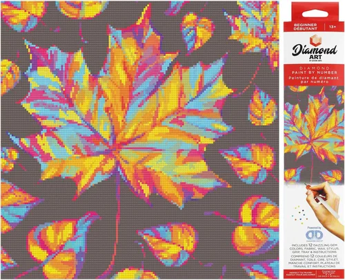 Vista 14 de DIAMOND ART BY LEISURE ARTS Kits de pintura de diamantes para adultos, abeja principiante de 8 x 8 pulgadas