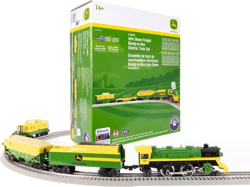 Vista 3 de Lionel John Deere Freight LionChief 5.0 Juego de Tren Eléctrico de Calibre O con Bluetooth y Control Remoto