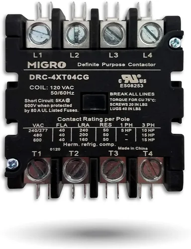 Vista 7 de Migro Contactor de CA resistente de 2 polos y 40 amperios que reemplaza prácticamente todos los modelos residenciales de 2 polos
