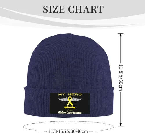 Vista 3 de Beanie Hat Unisex Stretchy Hat Soft Warmth Knit Hat Cap for Men & Women
