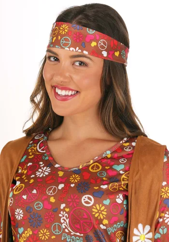 Vista 3 de Disfraz para adulto Peace & Love Hippie Multicolor