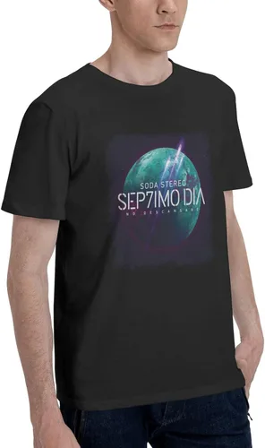 Vista 2 de Soda Stereo Sep7imo Dia - Camiseta de verano para hombre, casual, manga corta