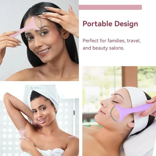 Vista 5 de 2 unidades de removedor de vello facial de primavera, depiladora facial portátil para mujeres, herramientas de depilación facial Rem Spring