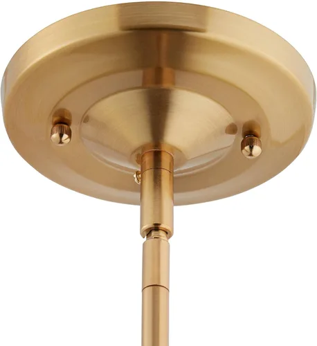 Vista 6 de Possini Euro Design Bellis - Mini iluminación colgante dorada suave de 6 pulgadas de ancho para casa de campo, industrial, rústico, transparente