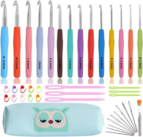 Vista 8 de Grandes Ganchos de Crochet, Ganchos de Crochet de 15 mm 12 mm 10 mm 9 mm 8 mm 7 mm 6,5 mm para Hilo Grueso