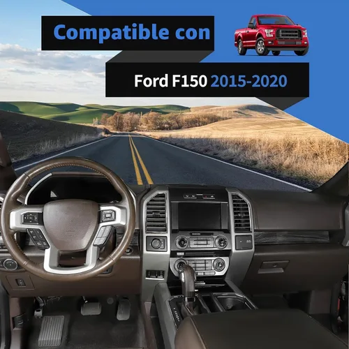 Vista 3 de Voodonala para Ford F-150 2015-2020 Cubierta de Panel de Consola Central Compatible con Ford F150 2015-2020 (ABS, Madera Negra, 4 Piezas/Set)