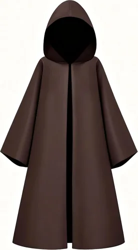 Vista 8 de Cosplaysky Kids Cosplay Robe Hooded Cloak Knight Costume Halloween Costume Negro