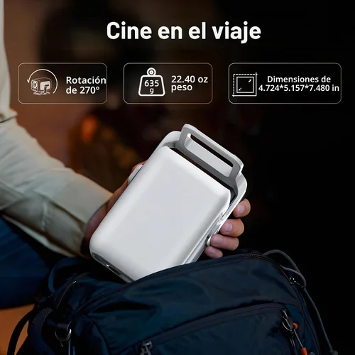 Vista 8 de Proyector Mini Inteligente Nativo 1080P con WiFi 6 Bluetooth 5.4, Full HD 4K compatible con enfoque automático y Keystone, aplicaciones integradas
