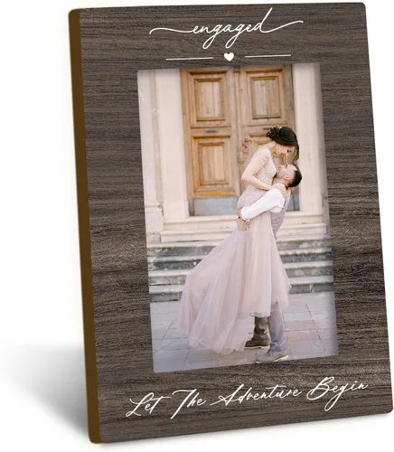 Vista 8 de Marco de fotos de compromiso para parejas recién casadas de 4 x 6, regalos de compromiso para parejas, regalo de recién casados, regalos de boda