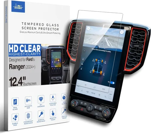 Vista 7 de Protector de pantalla de vidrio templado para Ford Ranger XLT/LARIAT Sync3 2019, 2020, 2021, 2021, 2022, 2023, pantalla táctil de 8 pulgadas [9H]
