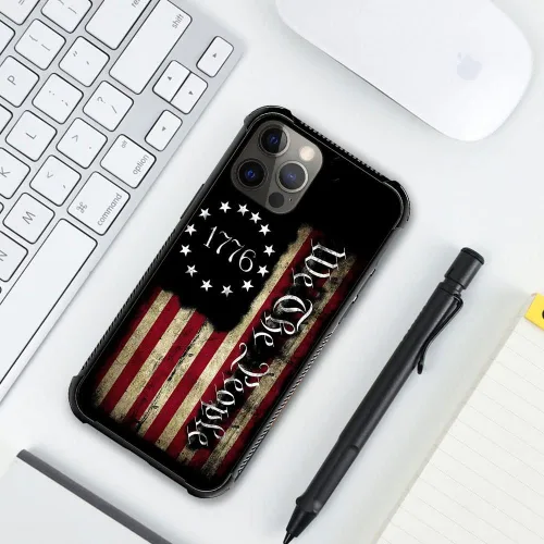 Vista 5 de Compatible con iPhone 11 Pro Max, H 1776 We The People - Funda protectora de poliuretano termoplástico resistente a los arañazos y golpes