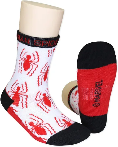 Vista 4 de Super Hero Adventures Spider-Man - Calcetines para niños pequeños, paquete de 6