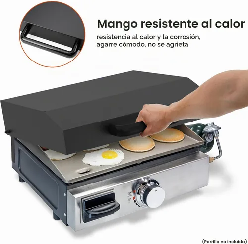 Vista 6 de Stanbroil - Tapa de plancha de 17 pulgadas para modelos de grasa frontal Blackstone Acero con recubrimiento en polvo, se adapta a modelos