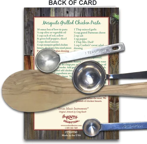 Vista 2 de The ROUTH COLLECTION Texas Music Instruments Tarjeta de Navidad con receta