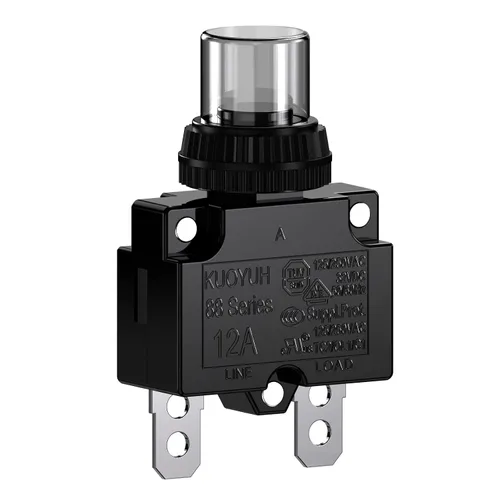Vista 9 de Disyuntores de 3 Amperios Protector de Interruptor de Sobrecarga Térmica Serie 88 Restablecimiento Manual con Botón Pulsador con Terminales