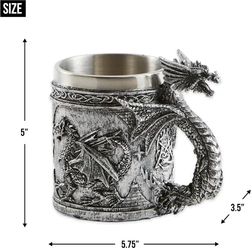 Vista 11 de Furniture Creations SERPENTINE DRAGON, 5.75" x 3.5" x 5", Taza multicolor