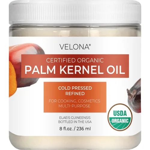 Vista 10 de velona Aceite de almendra de palma orgánico certificado por la USDA, 2 onzas líquidas, aceite portador 100% puro y natural, refinado, prensado