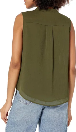 Vista 2 de Tommy Hilfiger Blusa sin mangas con volantes para mujer