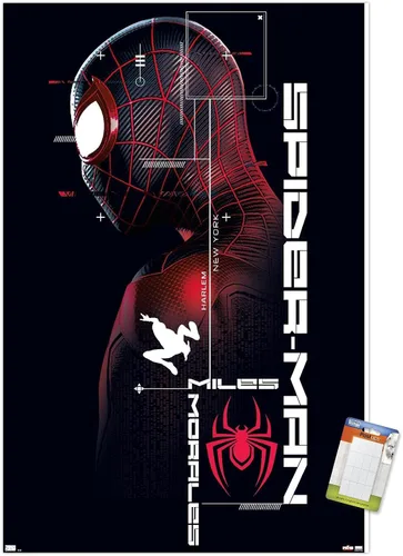 Vista 9 de Trends International Marvel's Spider-Man: Miles Morales - Póster de pared de Miles, 22.375 x 34 pulgadas, versión sin marco