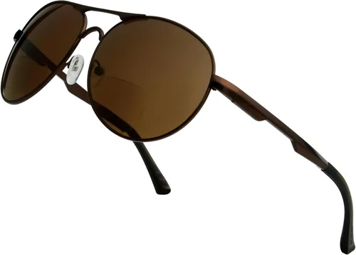 Vista 18 de BFOCO Gafas de sol bifocales con bisagras metálicas y sin tornillos para hombre - Sports Bifocal Sunnies (negro brillante) +1.00