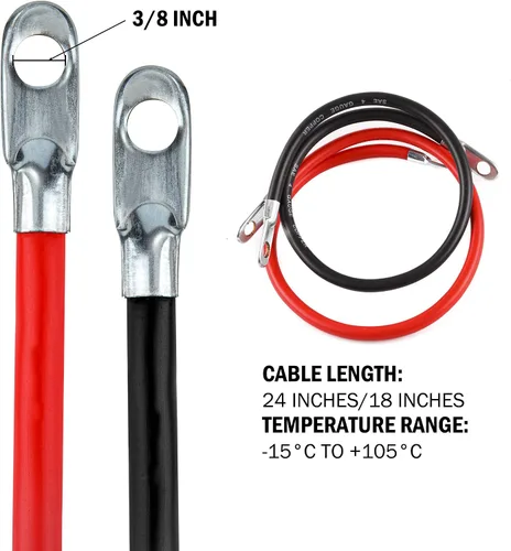 Vista 3 de Cartman Heavy Duty Cables de arranque Calibre 4 UL Listados en la bolsa.