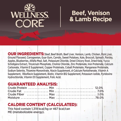 Vista 5 de Alimento húmedo enlatado para perro, natural, sin granos, de Wellness Core