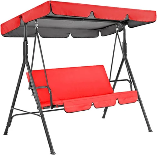 Vista 13 de KYOFIS Toldo de columpio para porche, cubierta de repuesto para toldo de columpio, impermeable, resistente al viento, anti-UV, resistente, tela