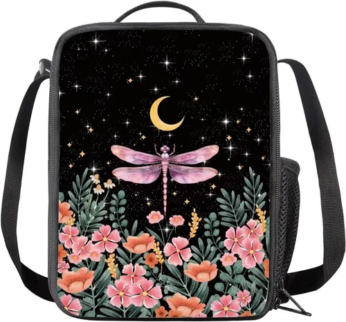 Vista 11 de INSTANTARTS Axolotl - Bolsa de almuerzo para niños, reutilizable, aislada, térmica, bolsa de almuerzo, bolsa de comida para niñas