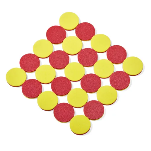 Vista 8 de hand2mind Contadores de espuma de dos colores, rojo y amarillo, manipulantes, chips, bingo matemático, 200