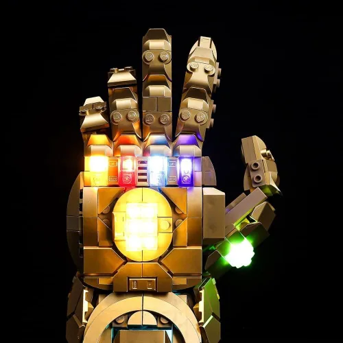 Vista 9 de Kyglaring Kit de iluminación LED (sin modelo) diseñado para Lego Infinity Gauntlet 76191 Thanos Juego de construcción de modelo de guantelete