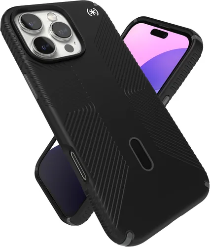 Vista 14 de Speck PRESIDIO2 PRO - Funda para iPhone 17, compatible con MagSafe, funda protectora delgada, color negro/gris pizarra/blanco