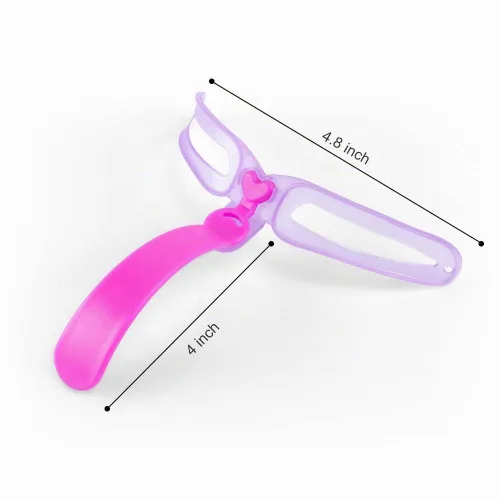 Vista 2 de 12 plantillas para cejas, reutilizables en forma de cejas con maquinillas de afeitar y lápiz, kit de sellos de plantilla para moldear cejas