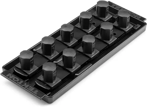 Vista 17 de TEKTON Carraca de 3/4 pulgadas x riel para dados de 8 pulgadas, 5 clips (rojo) OSR31105 Fabricado en Estados Unidos Negro