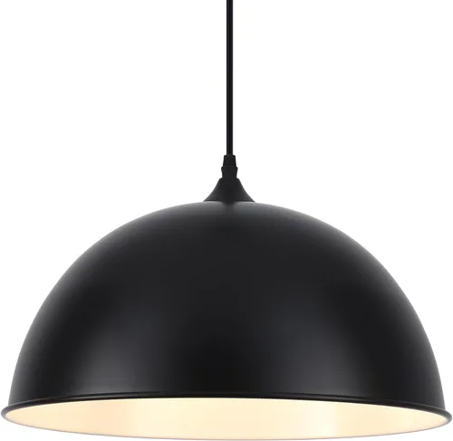 Vista 11 de Luces colgantes negras de 15.7 pulgadas para isla de cocina, lámpara colgante industrial grande dorada para interiores, para comedor, dormitorio