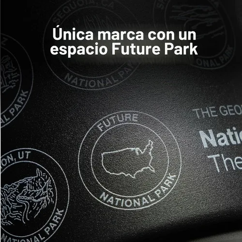 Vista 7 de Botella de agua de los Parques Nacionales con kit de pegatinas, colaboración de Erikas Chesonis, botella de aventura con pajita, pegatinas