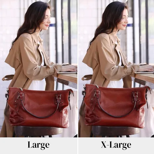Vista 2 de Kattee Bolsos de Cuero Tote Bandolera para Mujer Cartera de Diseñador Bolso con Asas Superiores Bolso Cruzado de Gran Capacidad