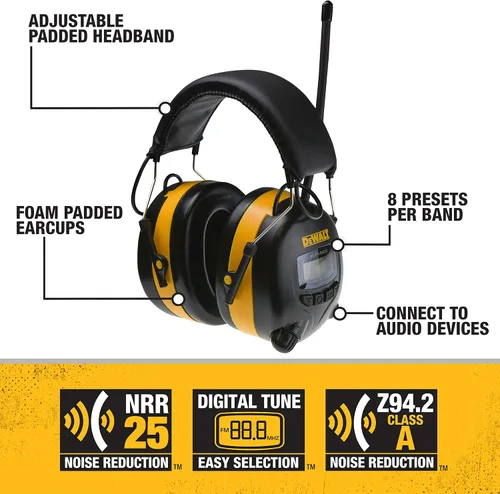 Vista 2 de DeWalt DPG15 Orejera Electrónica de Seguridad Industrial para Audición