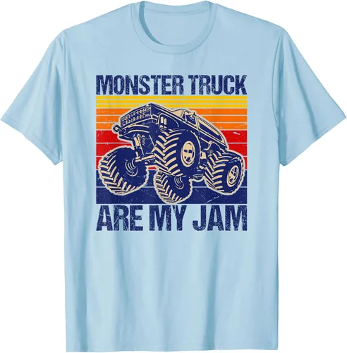 Vista 40 de Monster Truck Are My Jam For Monster Truck Lovers - Camiseta para hombres y niños, Blanco
