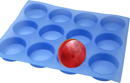 Vista 3 de X-Haibei Círculo redondo grande redondo básico jabón loción barra silicona molde diámetro 3 pulgadas 3 oz por célula