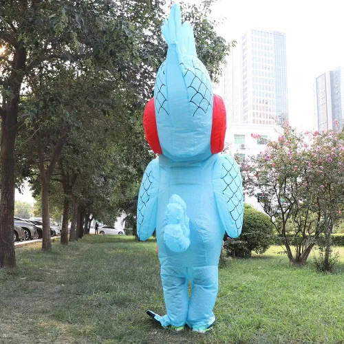Vista 8 de Xnferty Disfraz inflable de loro para Halloween disfraz de calabaza disfraz de cosplay y fantasía para adultos