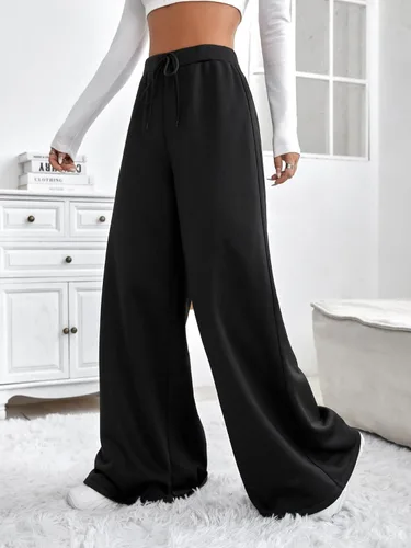 Vista 4 de SOLY HUX Women's Drawstring High Waisted Wide Leg Long Pants Casual Sweatpants with Pockets