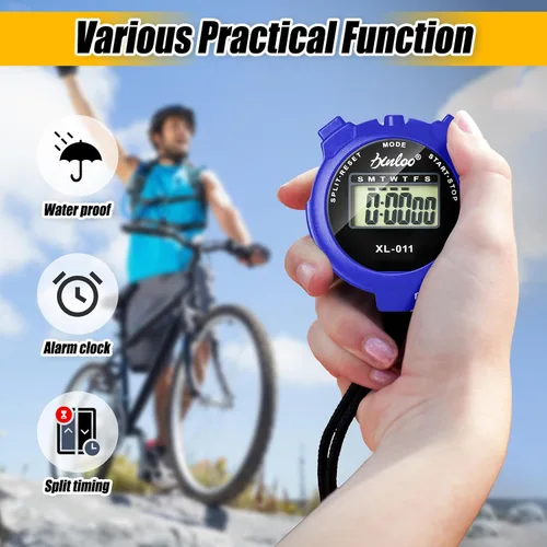 Vista 4 de Simgoing 48 piezas cronómetro digital temporizador de plástico silbato a granel para entrenadores deportivos, árbitro, reloj impermeable