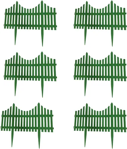 Vista 7 de PP Garden Fence Insert Plastic Fence Garden Picket Fence Bordes Césped Parterres Plantas Fronteras Decorativas Jardín Patio Productos al aire libre