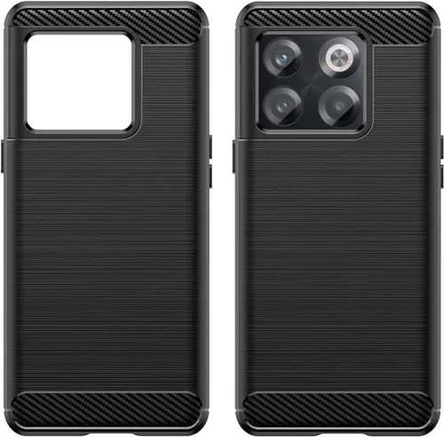 Vista 5 de Asuwish Funda protectora de silicona para OnePlus 10T 5G/One Plus Ace Pro con protector de pantalla de vidrio templado y accesorios delgados de Negro