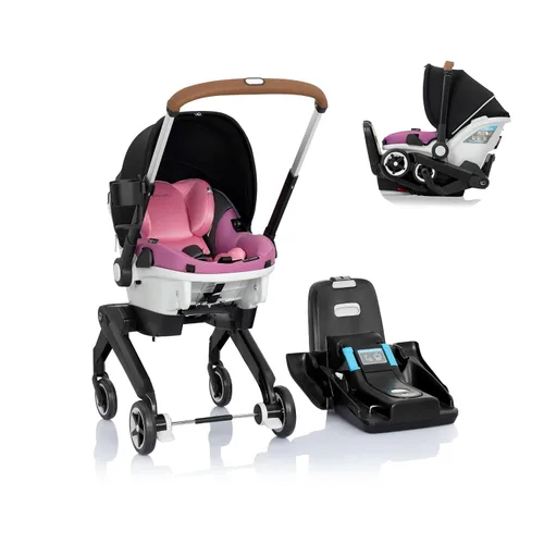 Vista 11 de Evenflo GOLD Shyft DualRide Silla de coche y cochecito para bebé Combo con almacenamiento de equipaje (Gris Luna de Miel)
